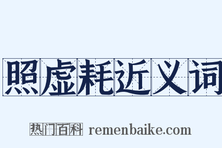 照虚耗近义词是什么意思的图片